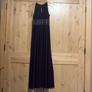 Plum purple floor length dress